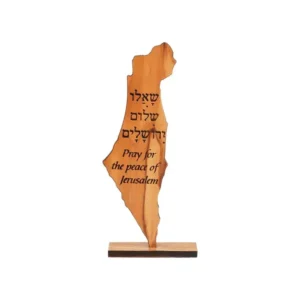 olive wood Israel-shaped freestanding ornament